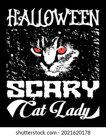 Halloween Cat Based T-shirt Design