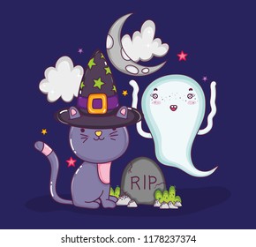 Halloween cat cartoons