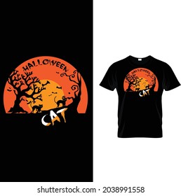 HALLOWEEN CAT CUSTOM T SHIRT