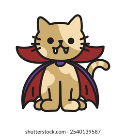 Halloween Cat Doodle Illustration - 02.