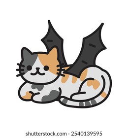 Halloween Cat Doodle Illustration - 07