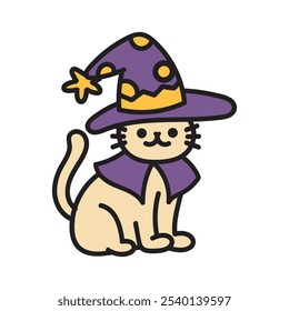 Halloween Cat Doodle Illustration - 08