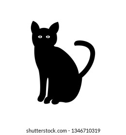 Halloween Cat Icon Vector Illustration