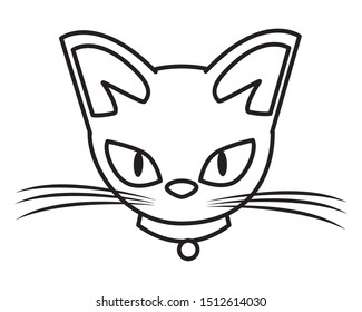 halloween cat mascot animal icon vector illustration design