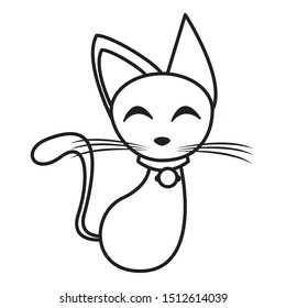 halloween cat mascot animal icon vector illustration design
