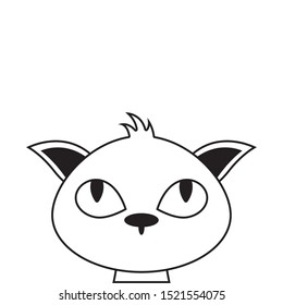 halloween cat mascot animal icon vector illustration design