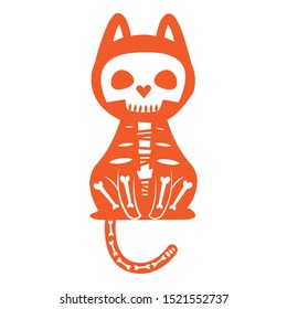 halloween cat mascot with katrina costume vector illustration design