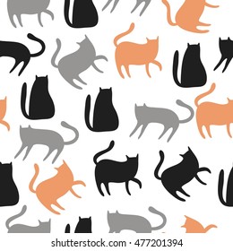 座って寝て立って歩いている可愛い猫イラスト のベクター画像素材 ロイヤリティフリー Shutterstock