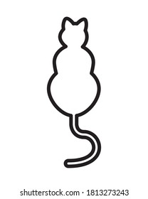 Halloween cat silhouette design, Holiday and scary theme Vector illustration