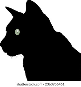 Halloween Cat Silhouette vector Art