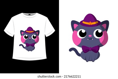 Halloween cat t shirt design