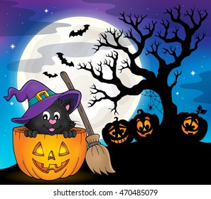 Halloween cat theme image 7 - eps10 vector illustration.