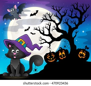 Halloween cat theme image 8 - eps10 vector illustration.