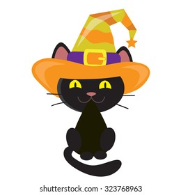 Halloween cat vector illustration