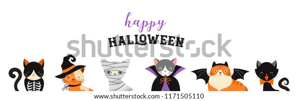 ハロウィーン猫仮装パーティー ハロウィーンの衣装を着た猫群のイラストとベクター画像 のベクター画像素材 ロイヤリティフリー