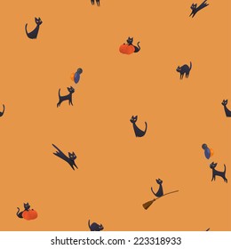 halloween cats pattern