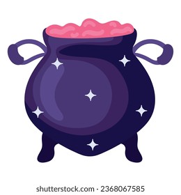 halloween cauldron bubbles illustration isolated