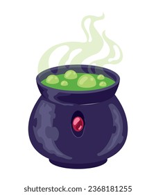 halloween cauldron bubbles illustration isolated