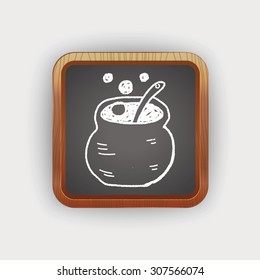 halloween cauldron doodle