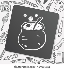 halloween cauldron doodle