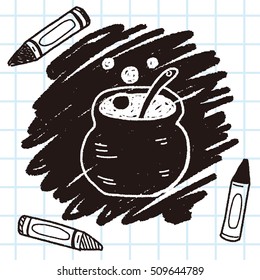 halloween cauldron doodle