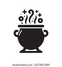 HALLOWEEN CAULDRON SILHOUETTE ,CAULDRON VECTOR,ICON