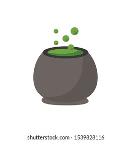 halloween cauldron witch isolated icon vector illustration design