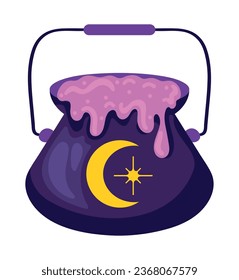 halloween cauldron witchcraft illustration isolated