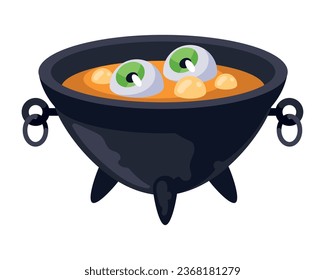 halloween cauldron witchcraft illustration isolated