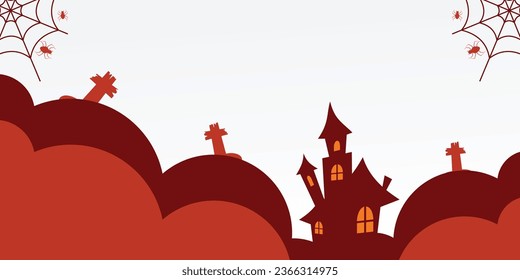 Halloween celebration background with copy space area. vector for banner, greeting card, poster, social media.