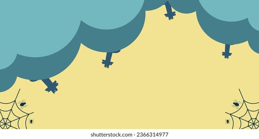 Fondo de la celebración de Halloween con área de copia. vector para banner, tarjeta de saludo, afiche, medios sociales.