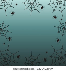 halloween celebration background with spider icon, gradient vector design for poster, social media, greeting card.