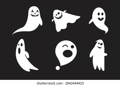 halloween celebration with Boo set and black background