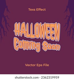 halloween Fest-Effekt-Text, einfaches 3D-Vektordesign für Poster, Flyer. Farben können geändert werden