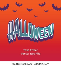 halloween celebration effect text, simple 3d vector design for poster, flyer. colors can be changed