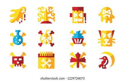 Halloween Celebration Icon Set Template