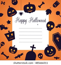 Halloween Celebration Night Party Invitation Card Background