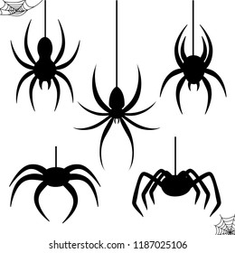 Halloween celebration  stencil spider black cut 