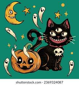 halloween celebration vector design illustration