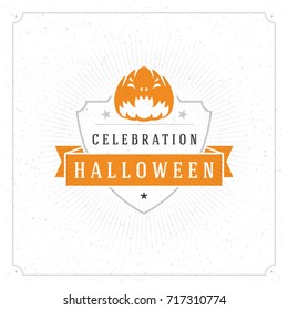 Halloween celebration vector illustration on textured background.