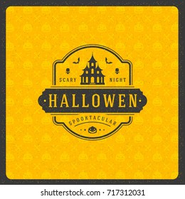 Halloween celebration vector illustration on textured background.