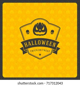 Halloween celebration vector illustration on textured background.