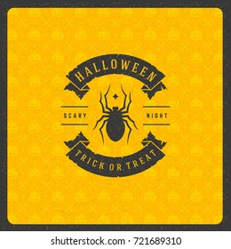 Halloween celebration vector illustration on textured background.