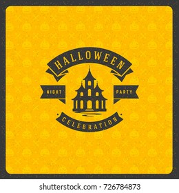 Halloween celebration vector illustration on textured background.