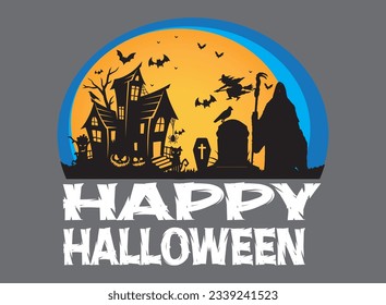 Halloween Celebrations T-Shirt Design Happy Halloween 