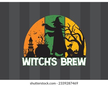 Halloween Celebrations  Witch's Brew T-Shirt Design
