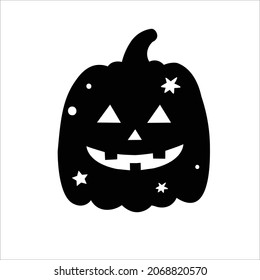 halloween celestial pumpkin with smile.