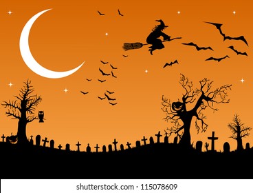 Halloween cemetery