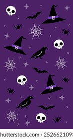 Elementos do cemitério de Halloween projeto de fundo padrão