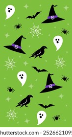 Halloween cemetery elements pattern background design